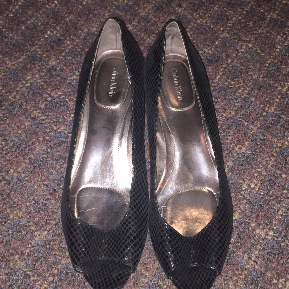 Black Calvin Klein wedges